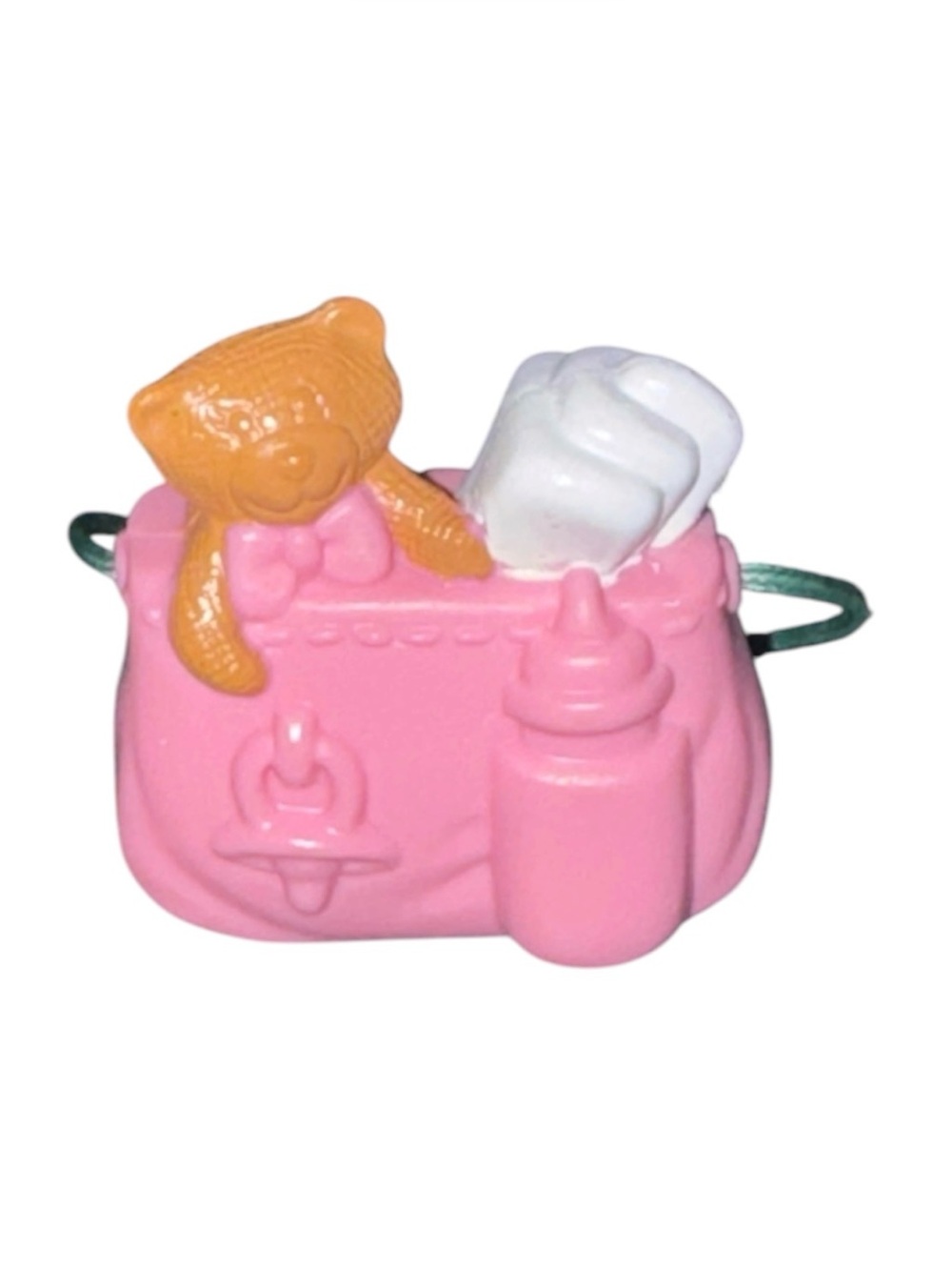 Vintage Fisher Price Loving Family Dollhouse Nursery Pink Diaper Bag